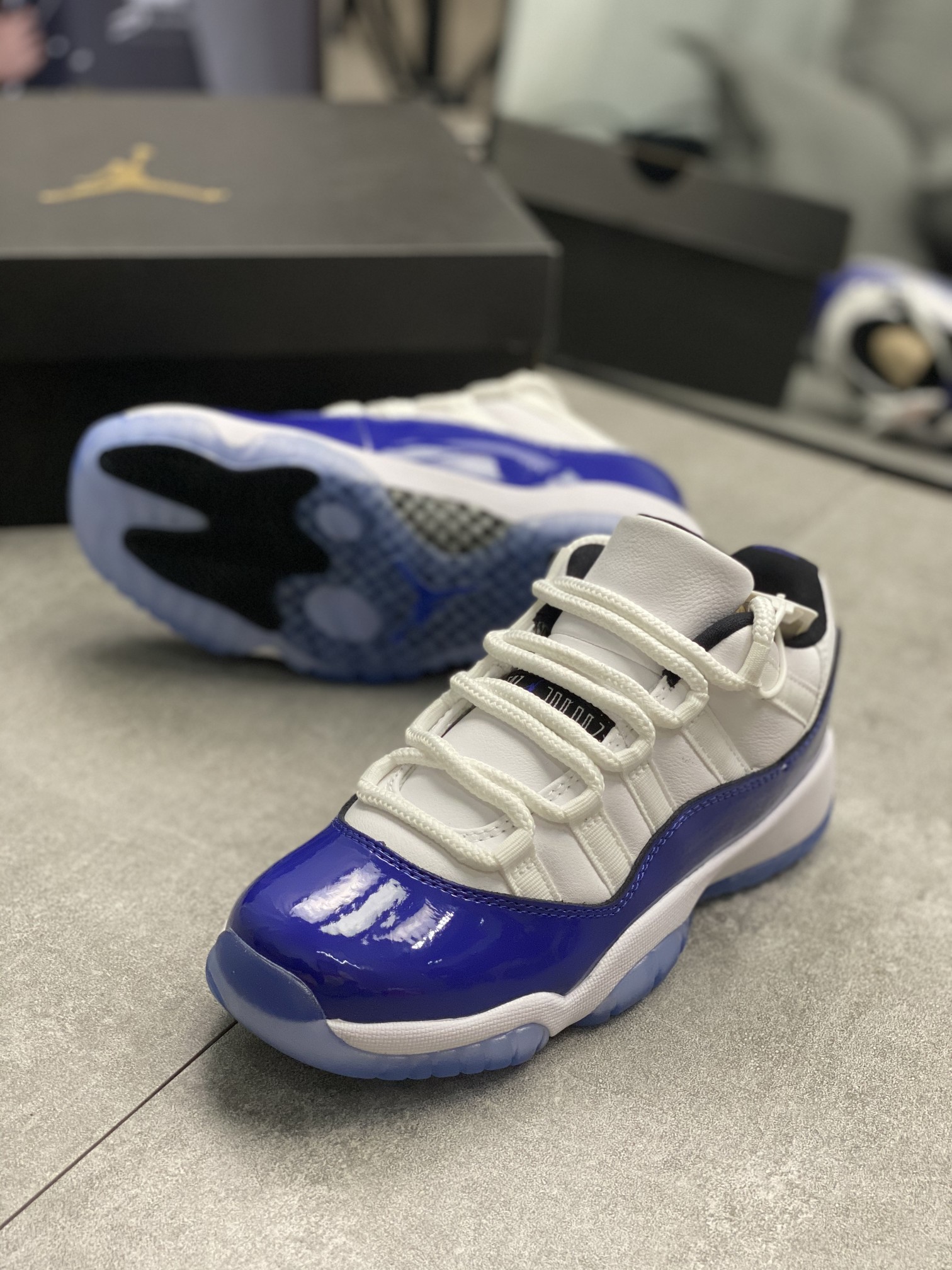 2020 Air Jordan 11 Low White Blue Shoes